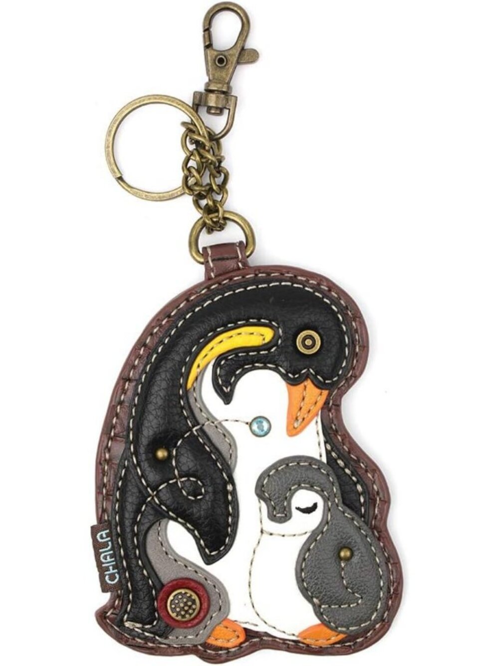 Charming Bird Collection Women's Key Fob & Coin Purse - Cute Penguin Design